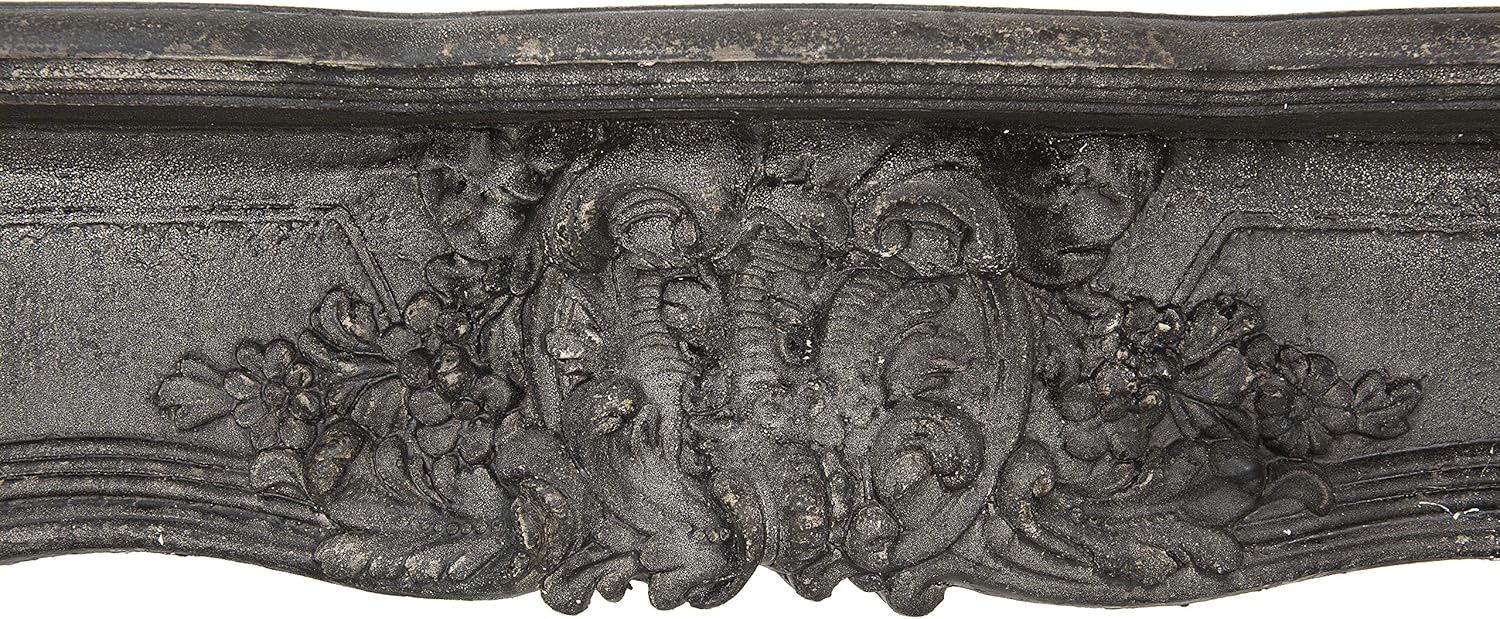 Creative CoOp Decorative Wood Fireplace MantelBlackBlack
