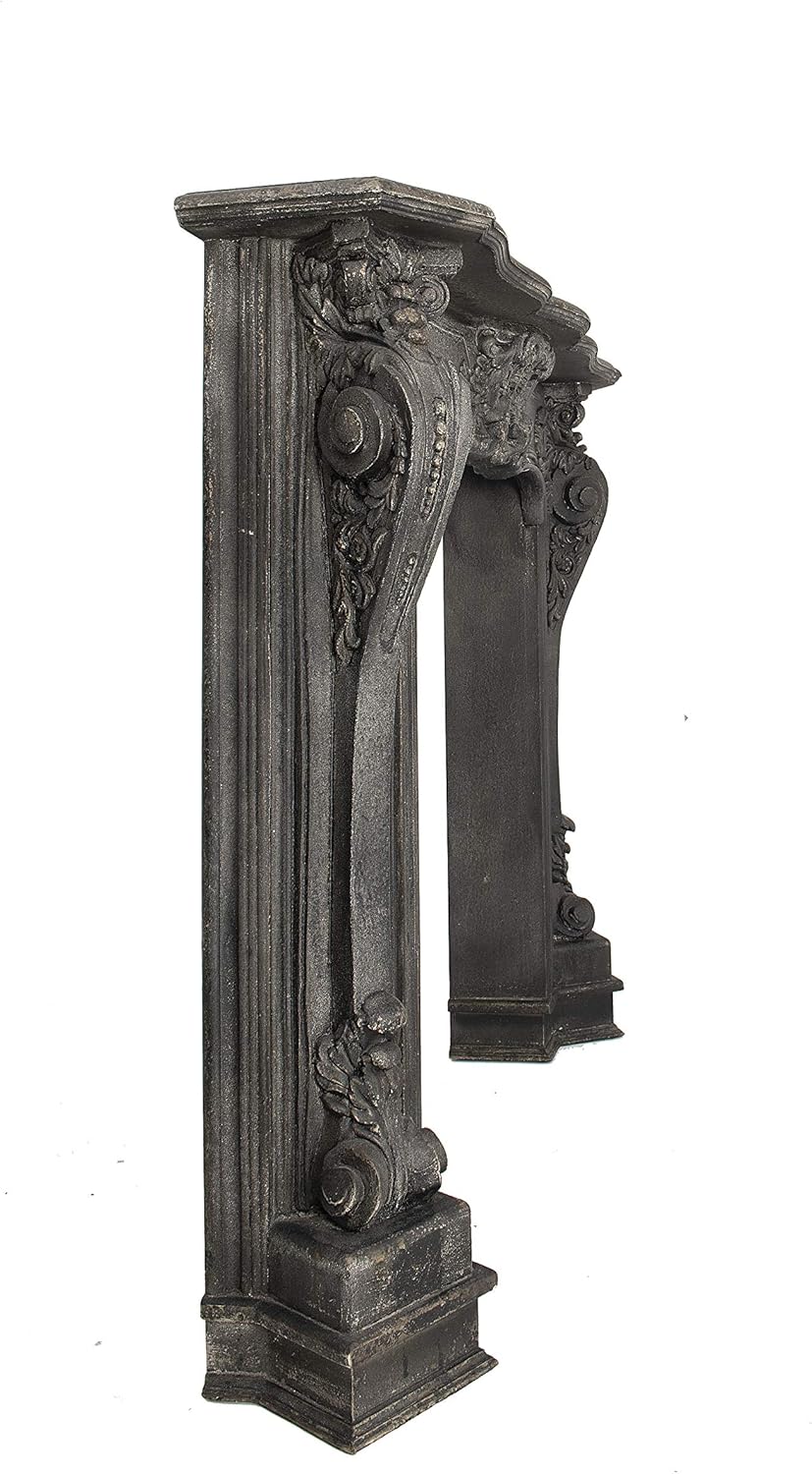 Creative CoOp Decorative Wood Fireplace MantelBlackBlack