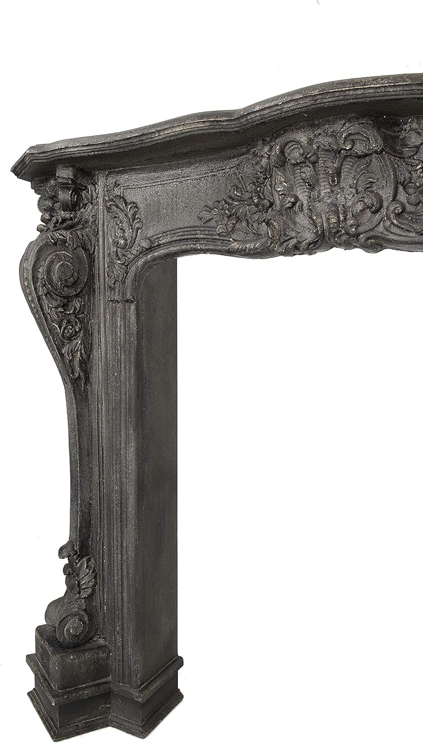 Creative CoOp Decorative Wood Fireplace MantelBlackBlack