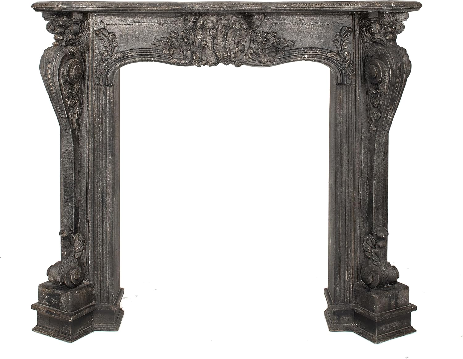 Creative CoOp Decorative Wood Fireplace MantelBlackBlack