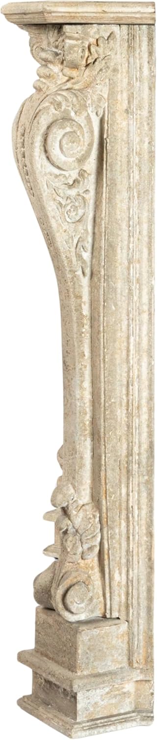 Creative CoOp Decorative Wood Fireplace MantelBlackCream