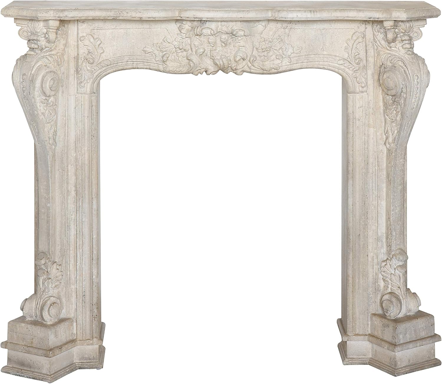 Creative CoOp Decorative Wood Fireplace MantelBlackCream