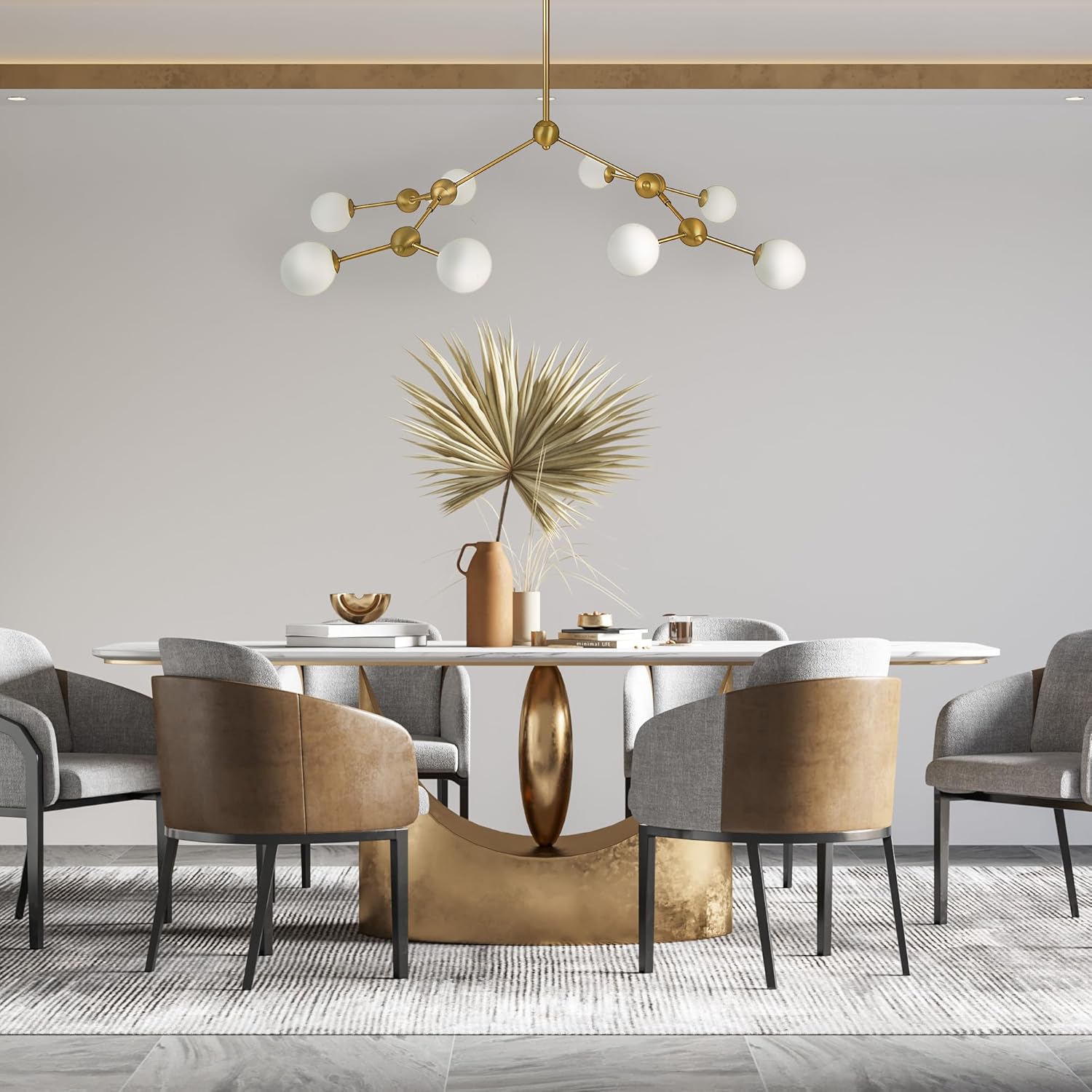 Creative CoOp EC0487 Sputnik Sphere Chandelier 8Light Large