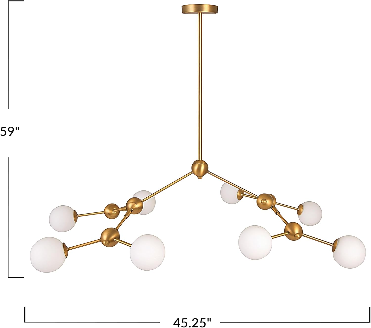 Creative CoOp EC0487 Sputnik Sphere Chandelier 8Light Large
