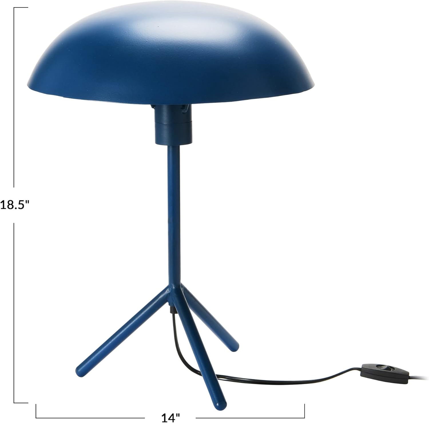 Creative CoOp EC0739 Modern Metal Tripod Blue Table LampBlue