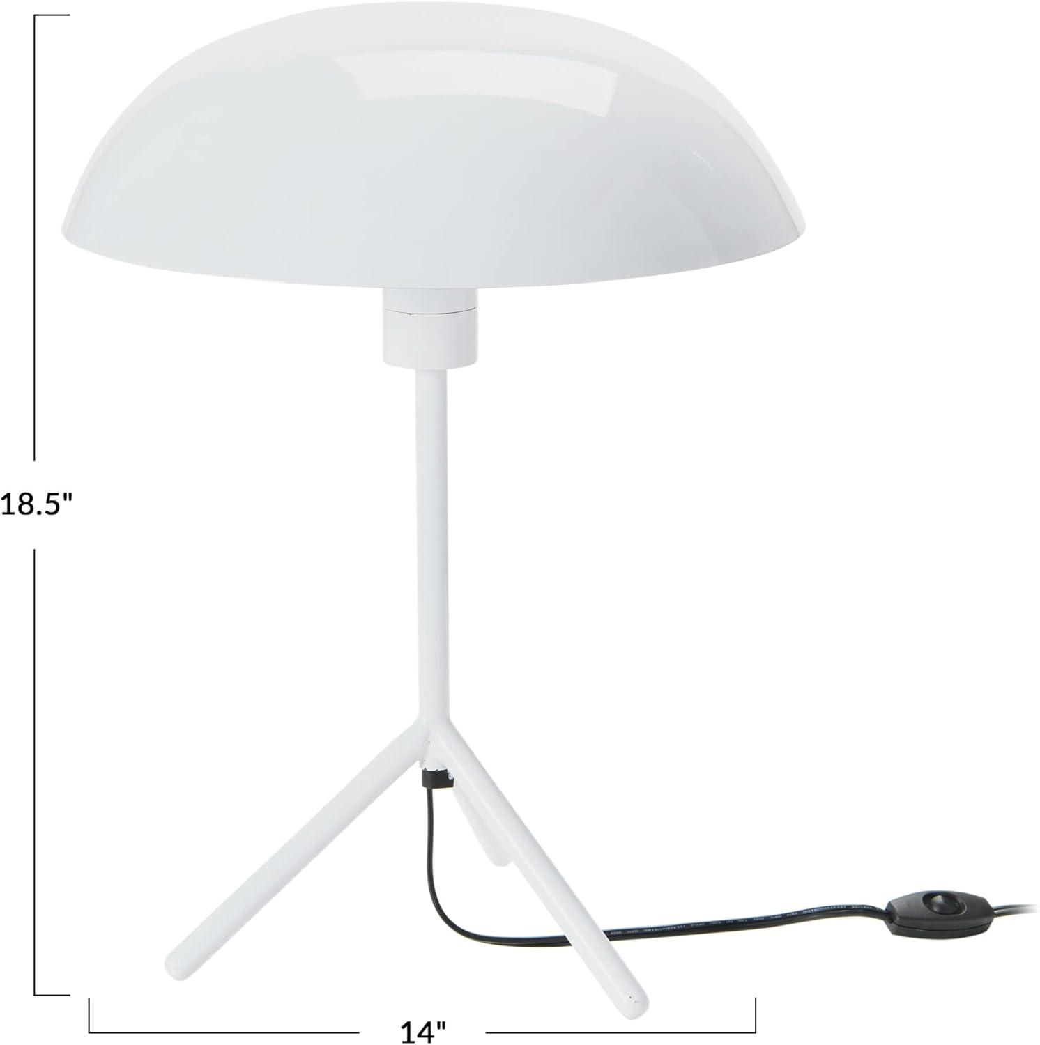 Creative CoOp EC0739 Modern Metal Tripod Blue Table LampWhite