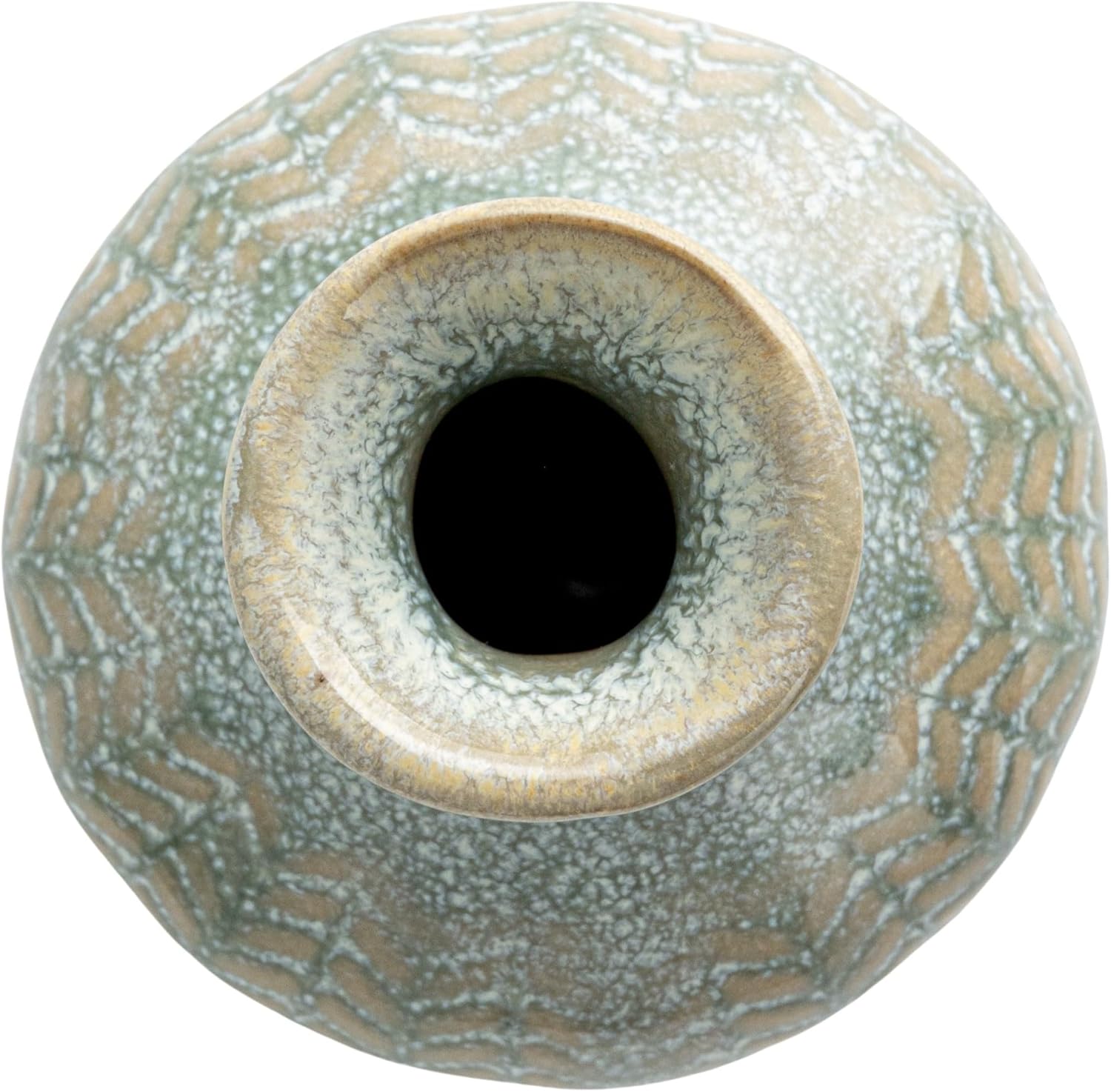 Creative CoOp Embossed Stoneware Vases with Reactive Glaze Grey Set of 3