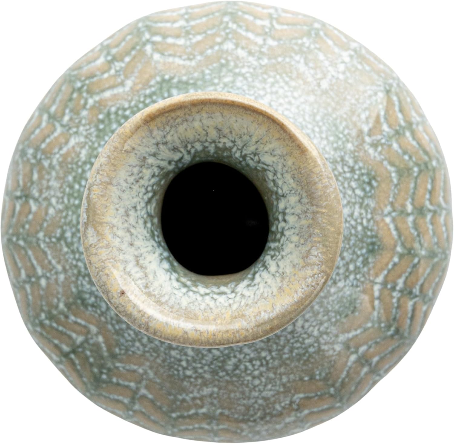 Creative CoOp Embossed Stoneware Vases with Reactive Glaze Grey Set of 3