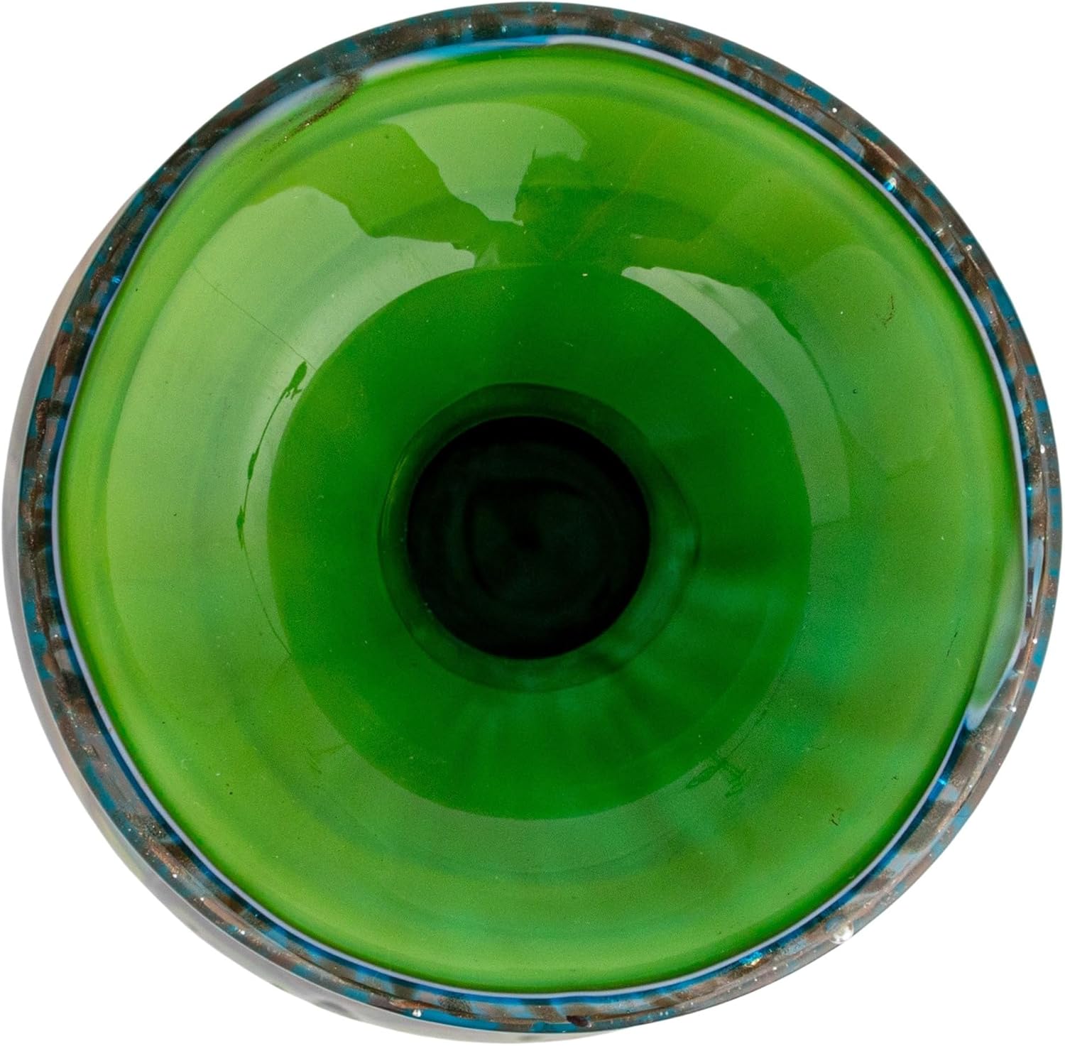 Creative CoOp Glittering Handmade Art Glass Vase Multicolor