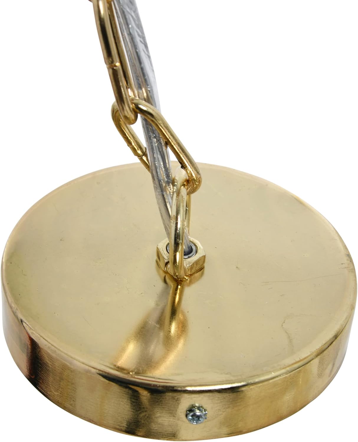 Creative CoOp Gold Honeycomb Globe Pendant Light Capiz White Seashells with Antique 16quotGold