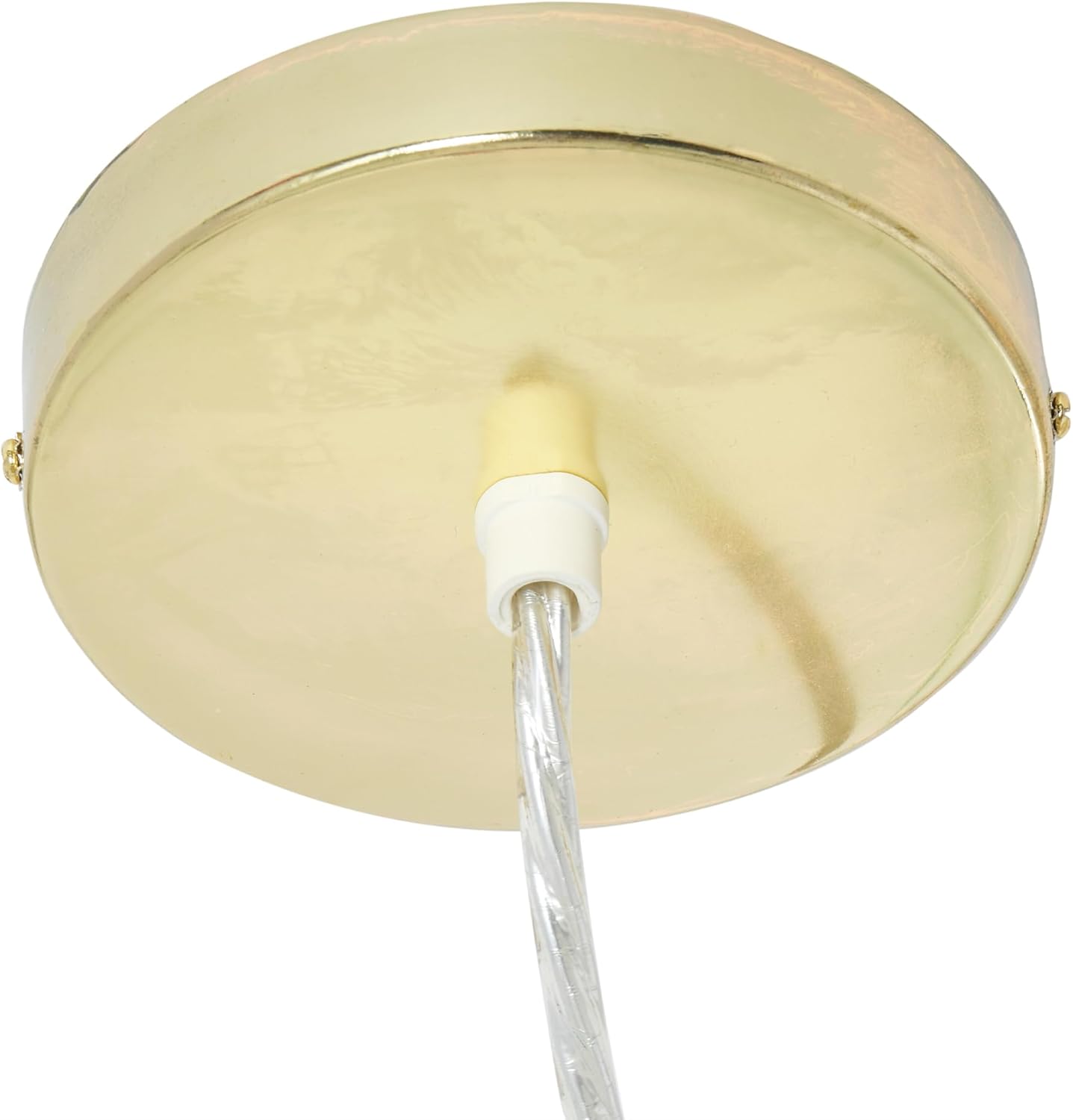 Creative CoOp Gold Honeycomb Globe Pendant Light Capiz White Seashells with Antique 16quotGold