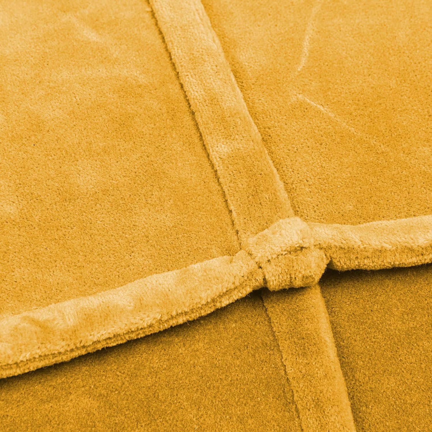 Creative CoOp Goldenrod Square Cotton Velvet PoufGoldenrod