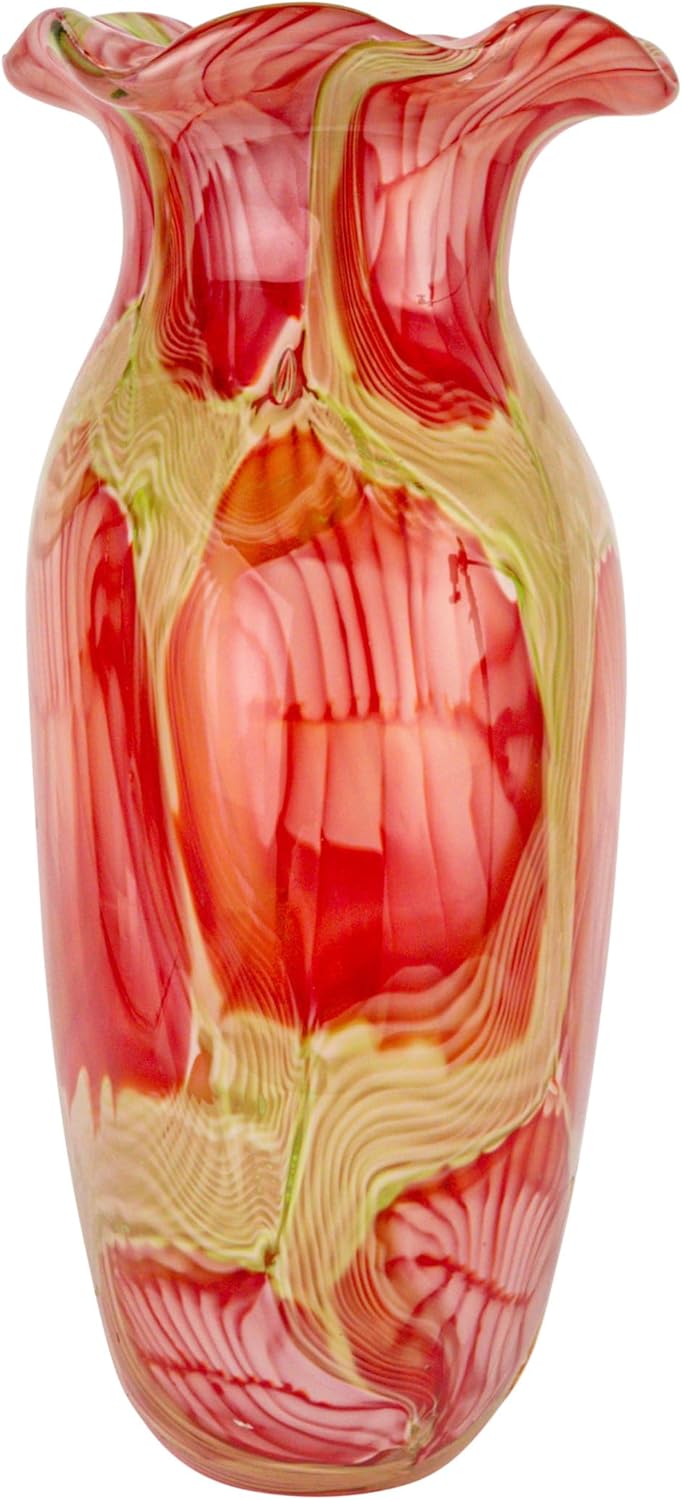 Creative CoOp Handmade Art Glass Vas Multicolor