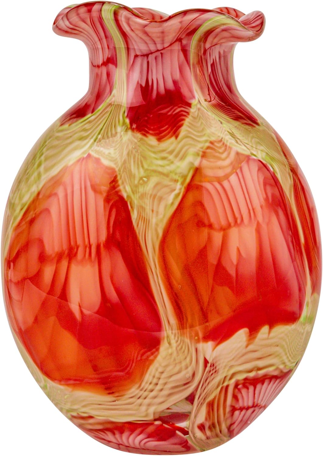 Creative CoOp Handmade Art Glass Vas Multicolor