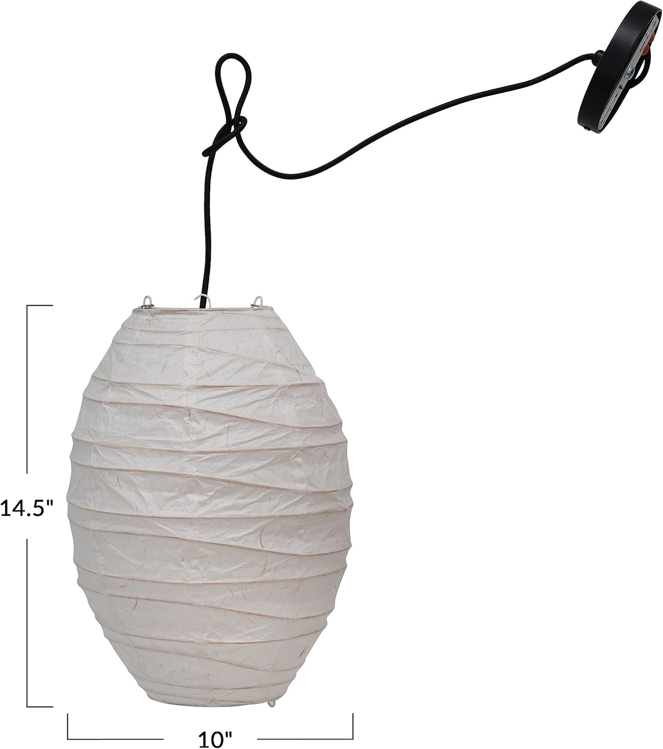 Creative CoOp Handmade Paper Pendant Lamp Set of 2 Lantern White