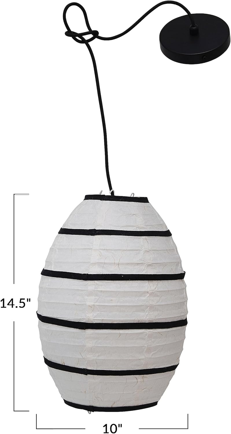 Creative CoOp Handmade Paper Pendant Lantern Lamp Set of 2 Dcor Multicolored 2