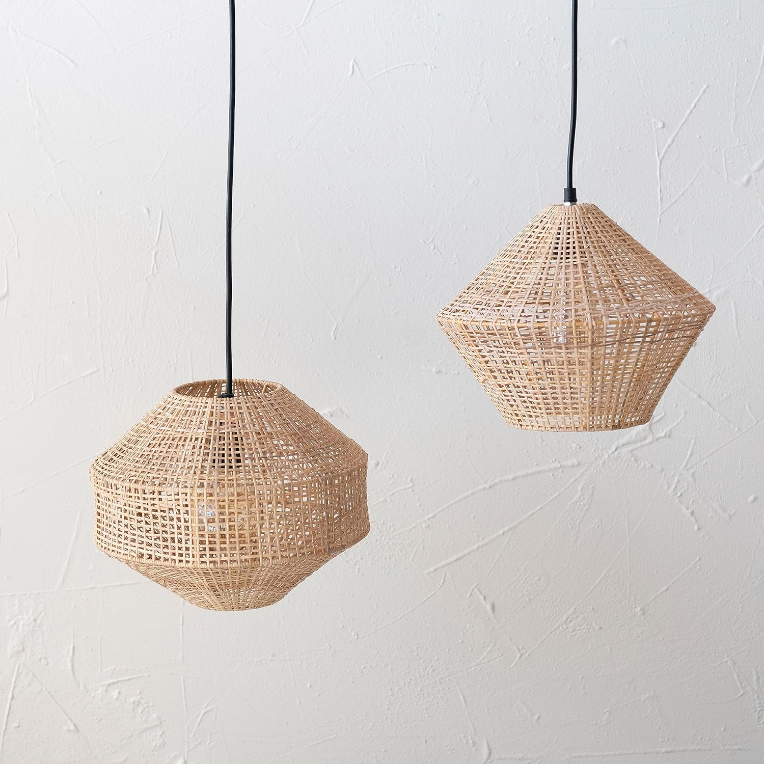 Creative CoOp Handwoven Rattan Ceiling Light Natural 12quot L x 12quot W x 9quot H12L x 12W x 9H