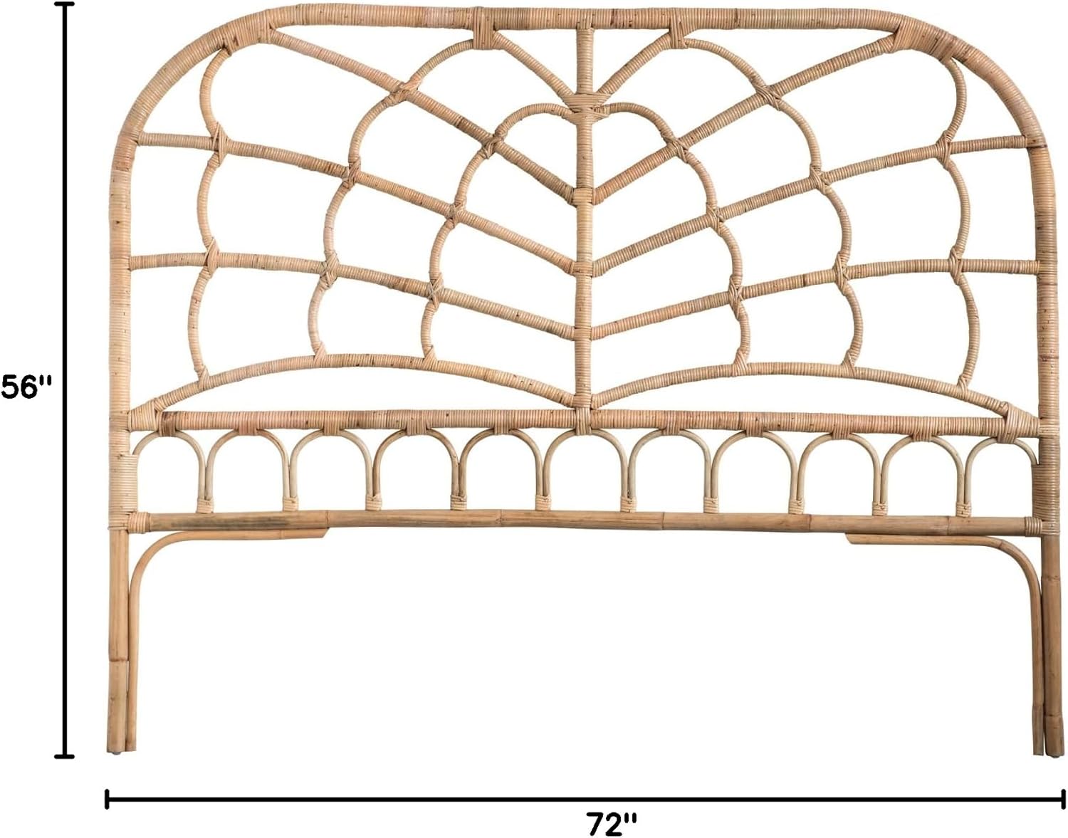Creative CoOp King Rattan HeadboardNatural