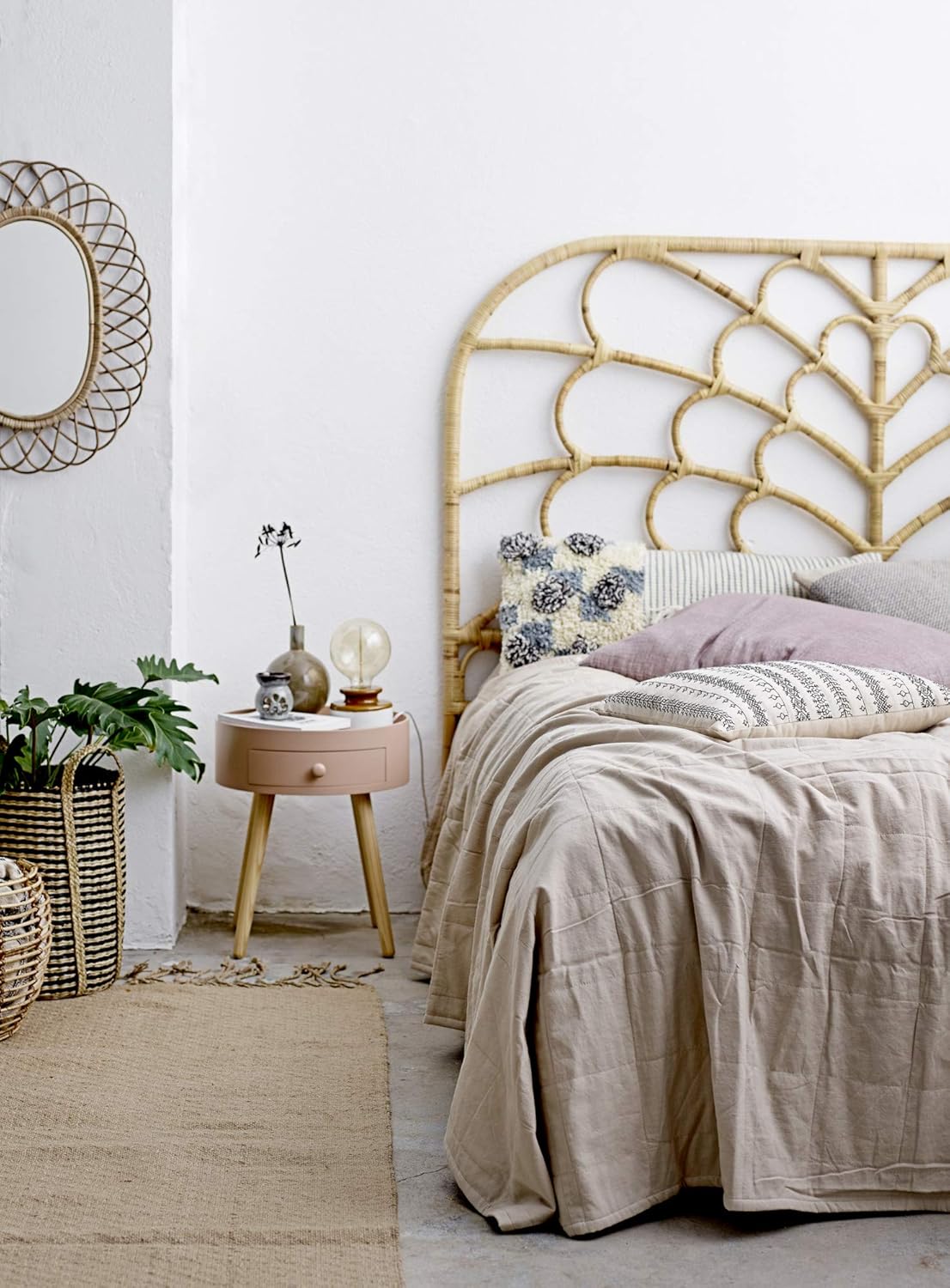 Creative CoOp King Rattan HeadboardNatural
