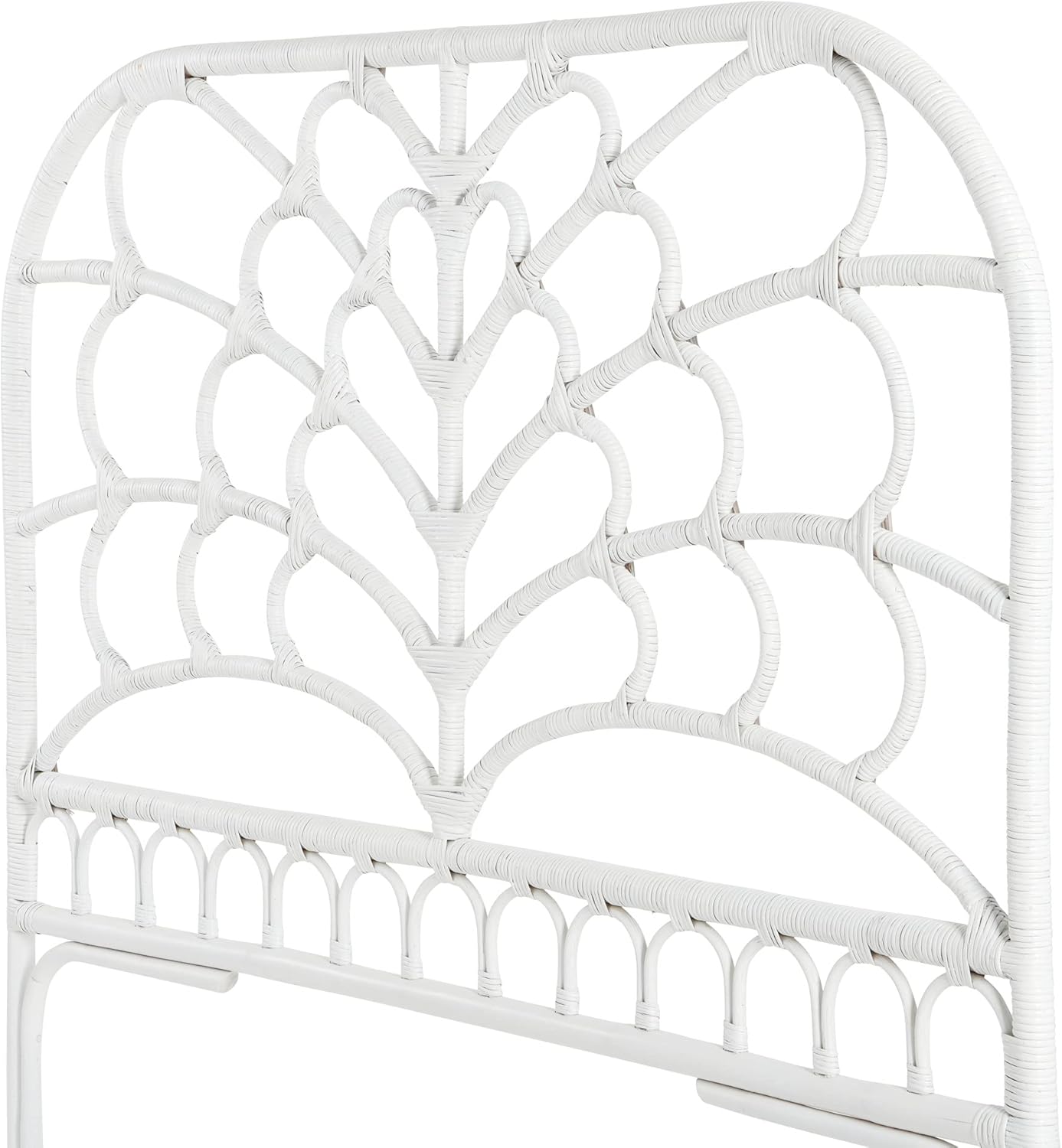 Creative CoOp King Rattan HeadboardWhite