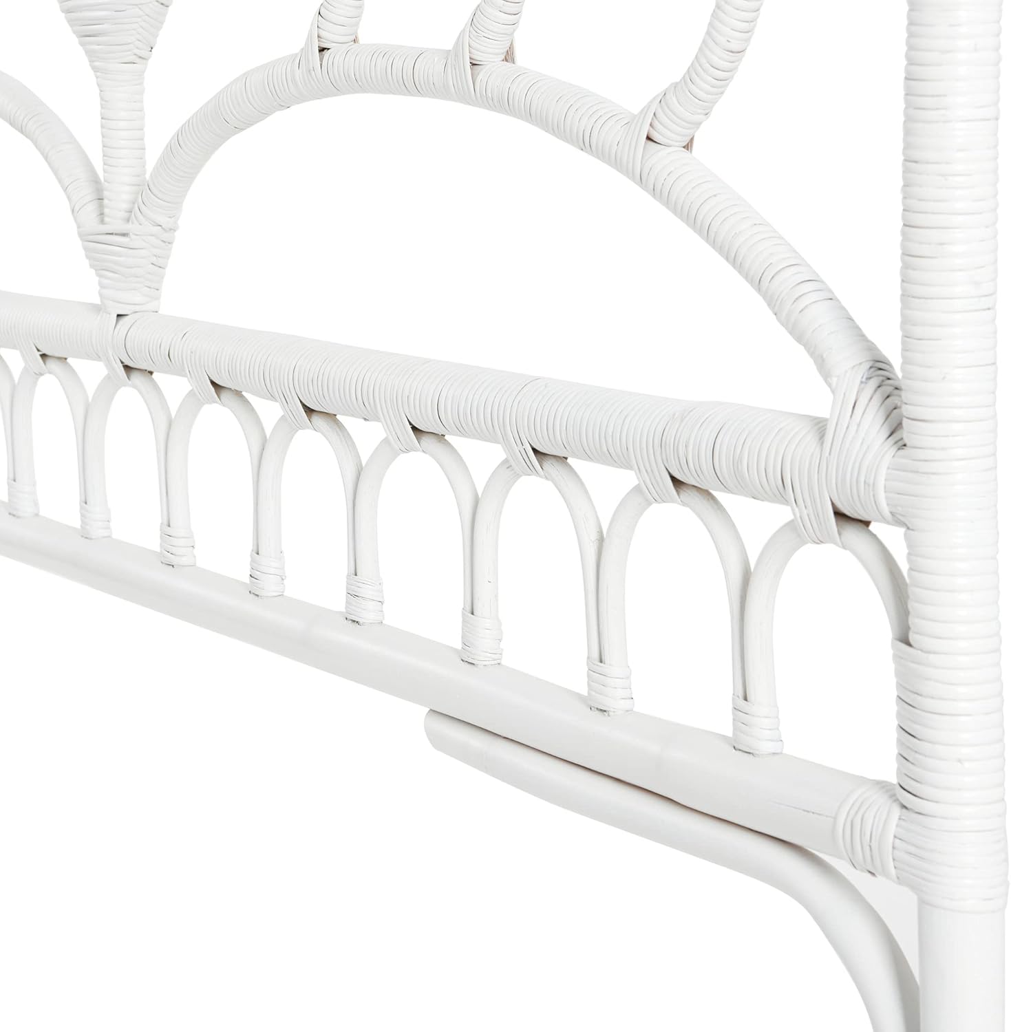 Creative CoOp King Rattan HeadboardWhite
