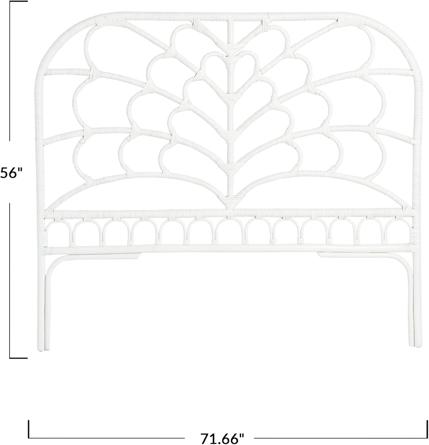 Creative CoOp King Rattan HeadboardWhite