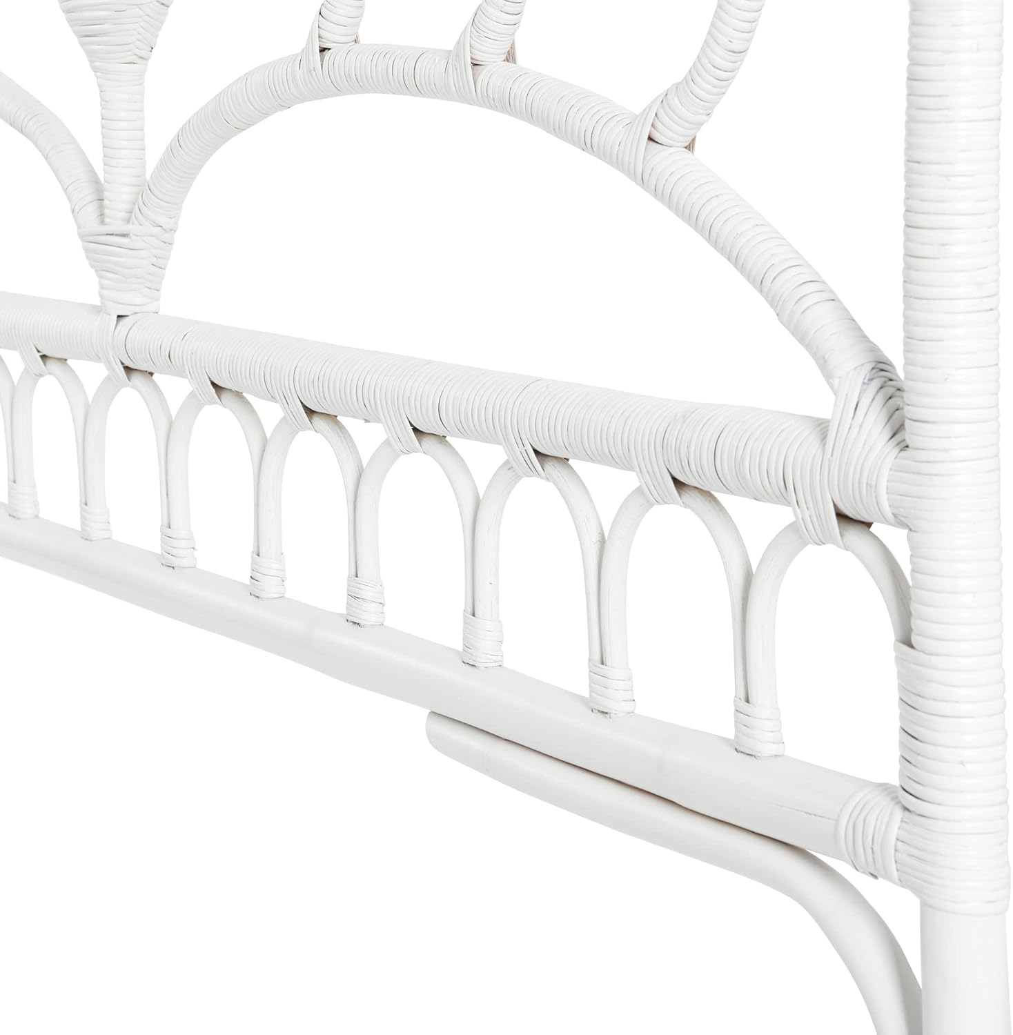 Creative CoOp King Rattan HeadboardWhite