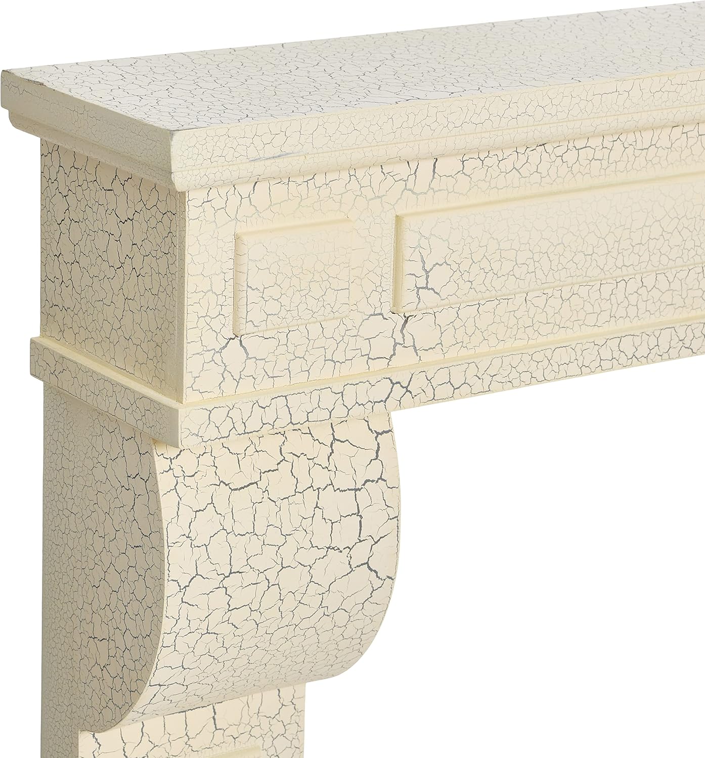Creative CoOp Lodge Fireplace Mantel Distressed CreamDistressed Cream