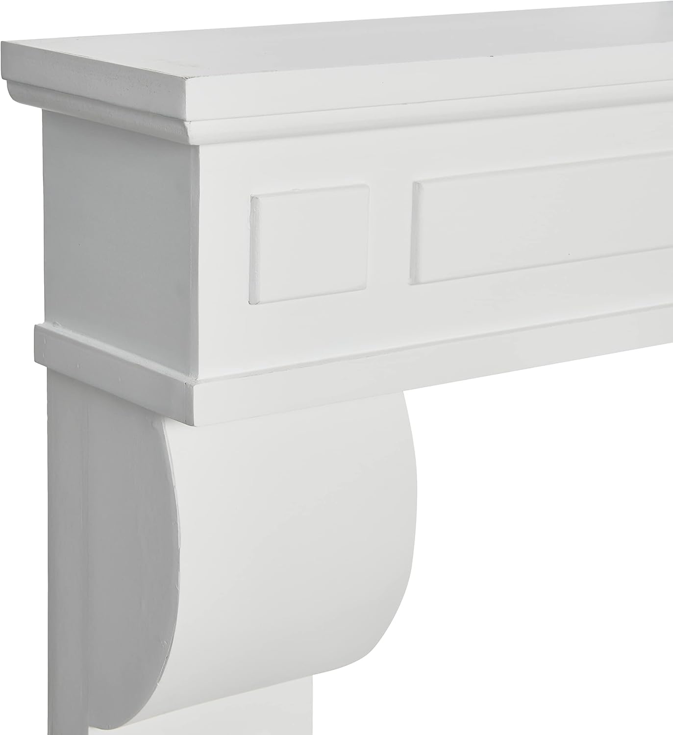 Creative CoOp Lodge Fireplace Mantel Distressed CreamWhite