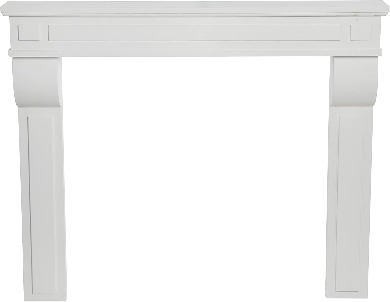 Creative CoOp Lodge Fireplace Mantel Distressed CreamWhite