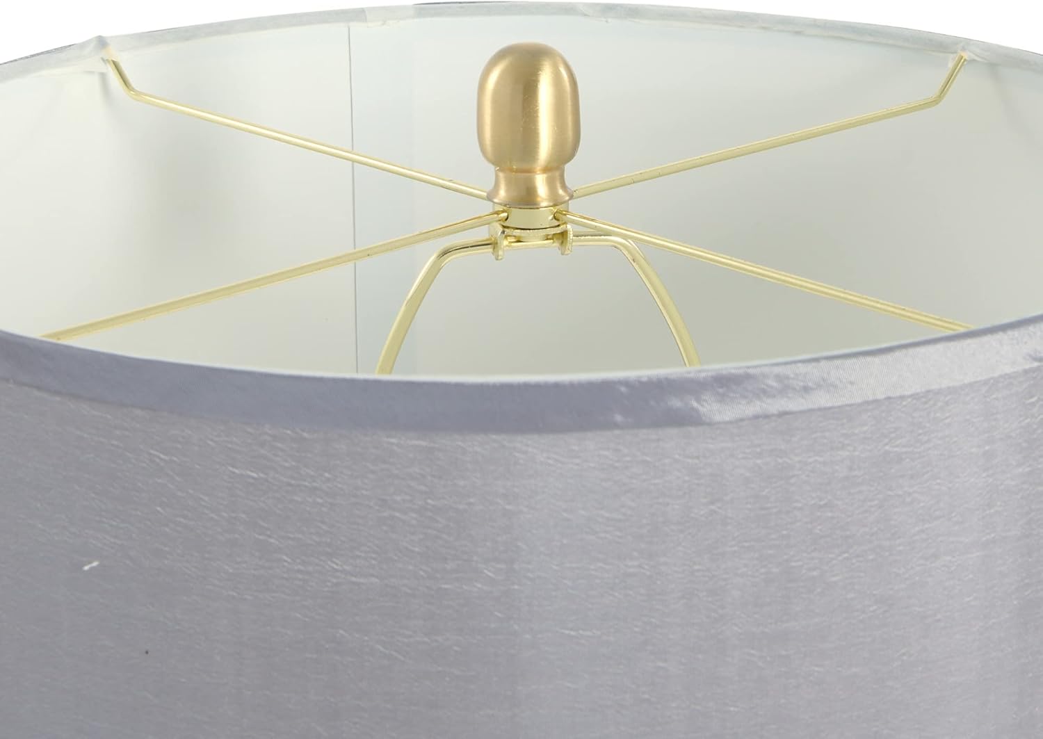 Creative CoOp Marble ampamp Metal Natural Linen Shade Table LampNatural