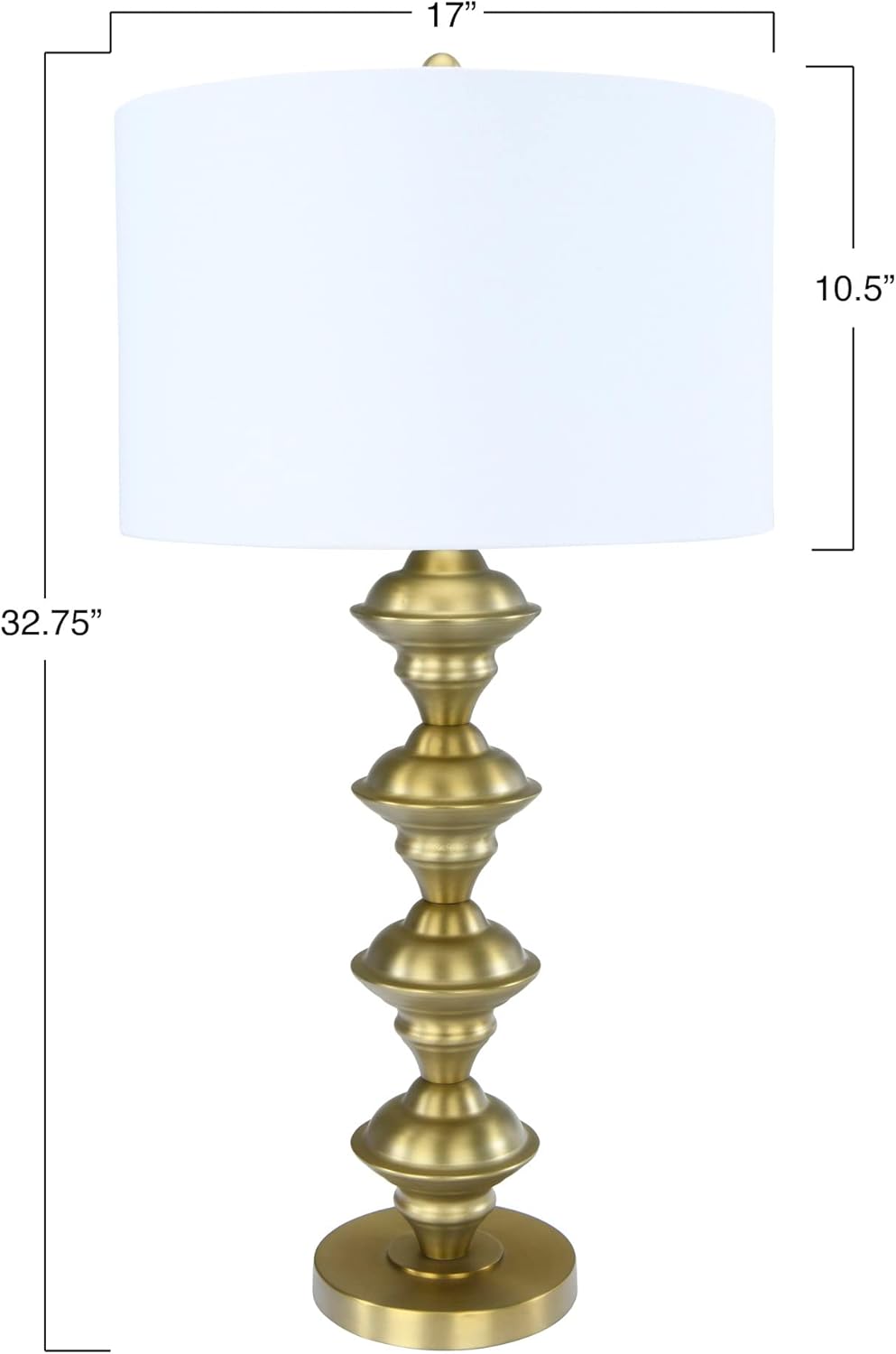 Creative CoOp Metal Candlestick Electroplating Finish Table Lamp GoldGold