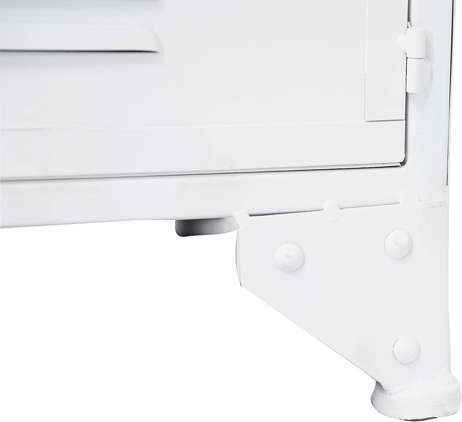Creative CoOp Metal Shelves ampamp 4 Doors Cabinets and Shelf Units WhiteWhite