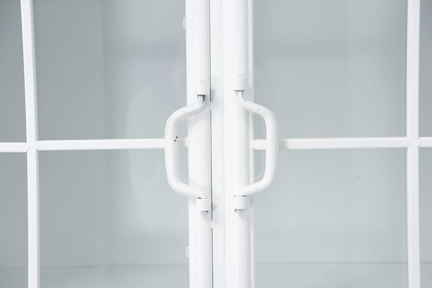 Creative CoOp Metal Shelves ampamp 4 Doors Cabinets and Shelf Units WhiteWhite