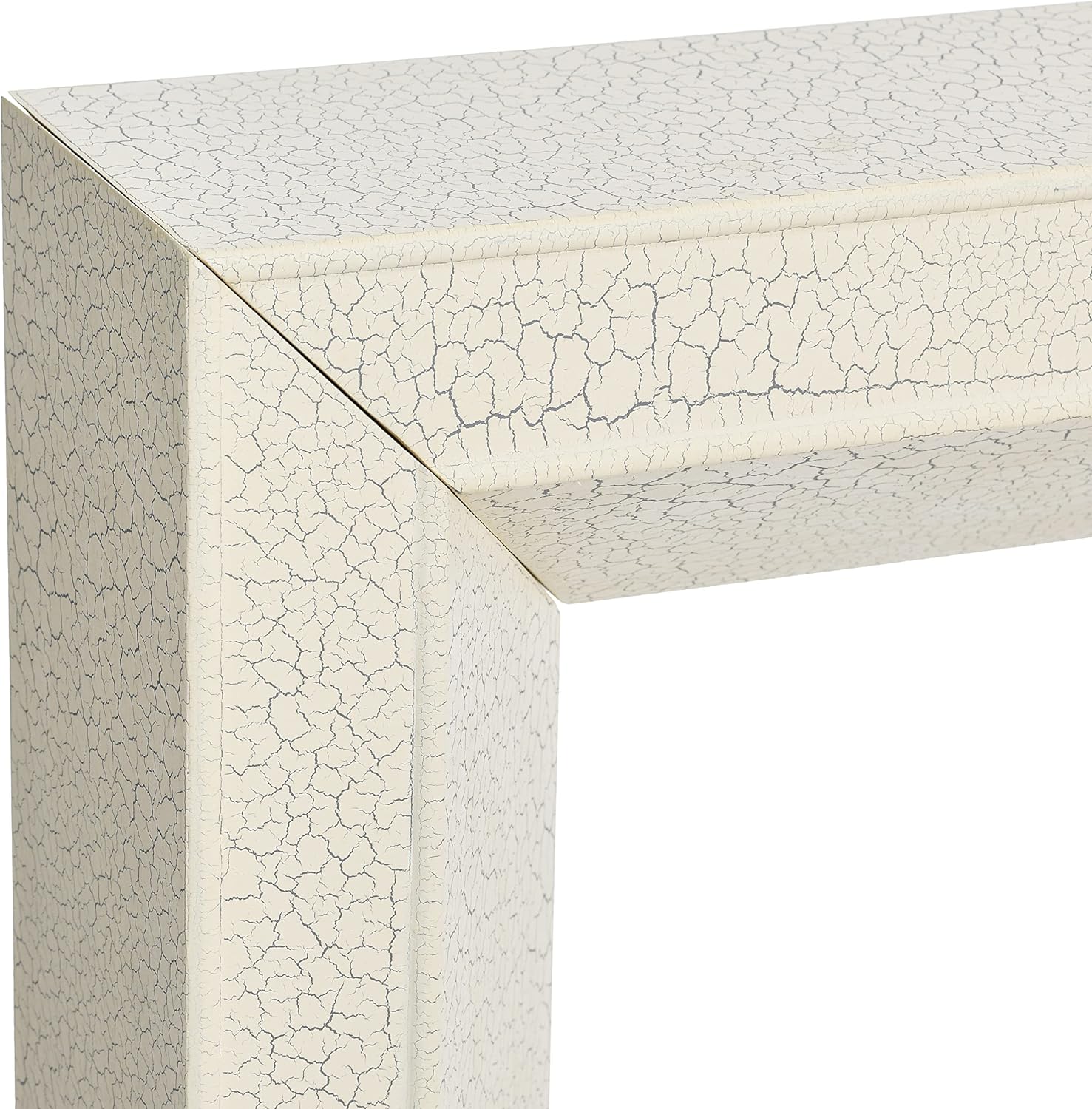 Creative CoOp Modern Fireplace Mantel WhiteDistressed Cream