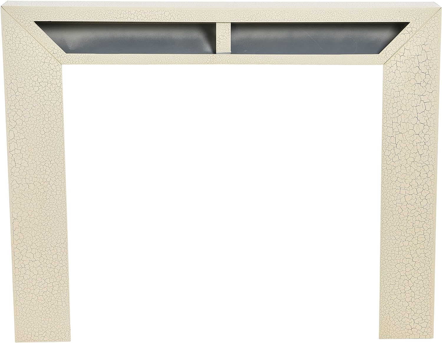 Creative CoOp Modern Fireplace Mantel WhiteDistressed Cream