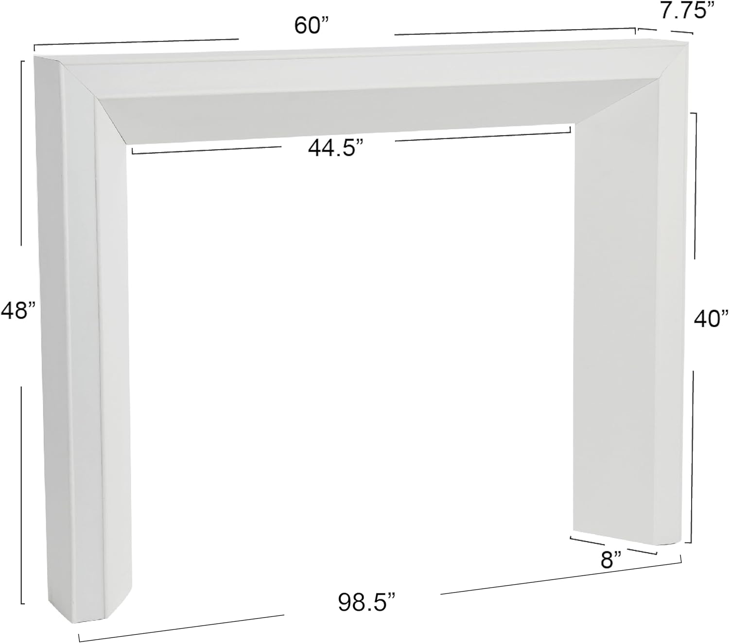 Creative CoOp Modern Fireplace Mantel WhiteWhite