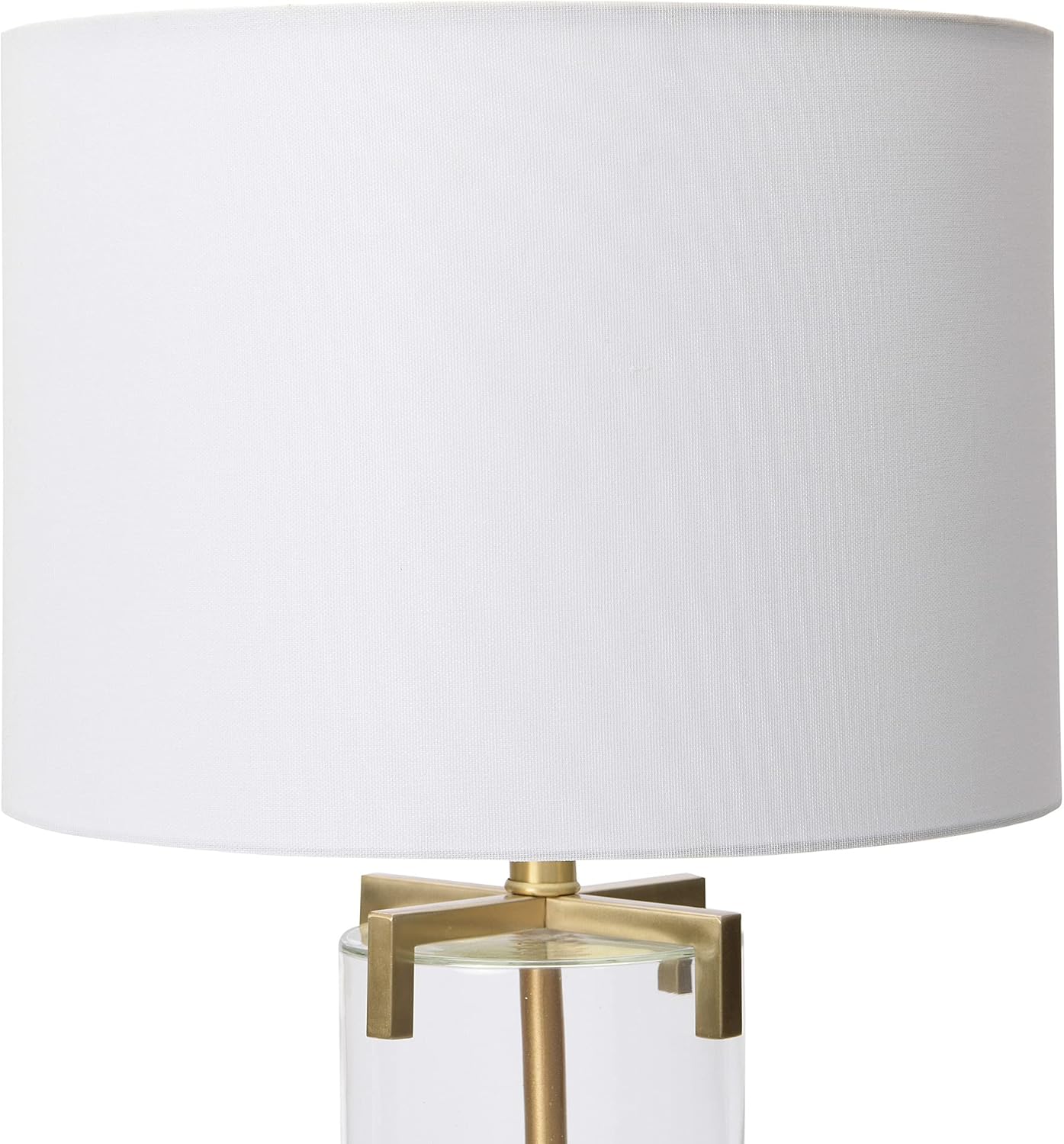 Creative CoOp Modern Transparent Bubble Glass and Metal Table Lamp Brushed Gold