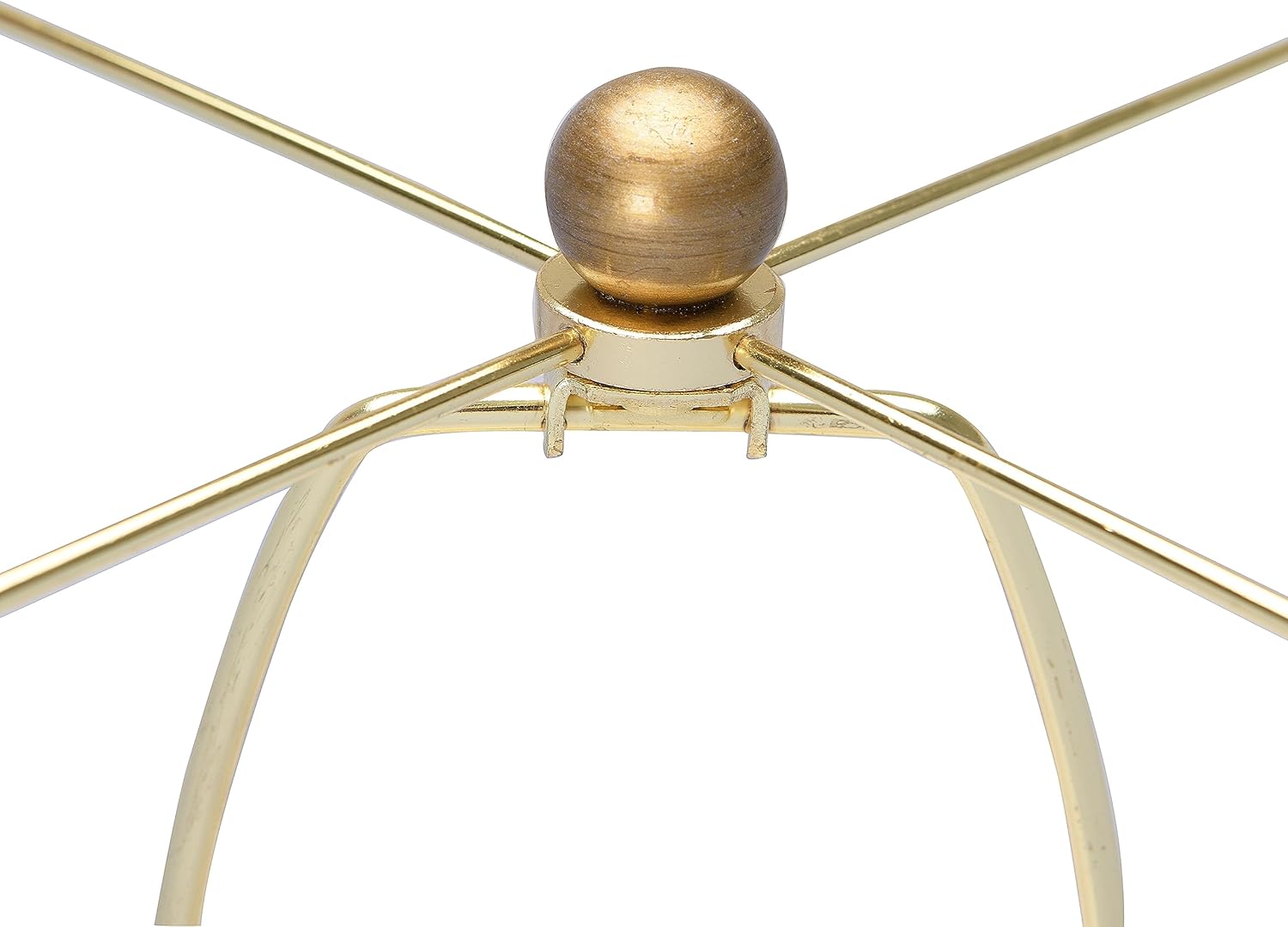 Creative CoOp Modern Transparent Bubble Glass and Metal Table Lamp Brushed Gold