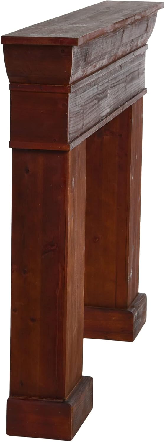 Creative CoOp Monolith Fireplace Mantel Dark Walnut FinishDark Walnut Finish