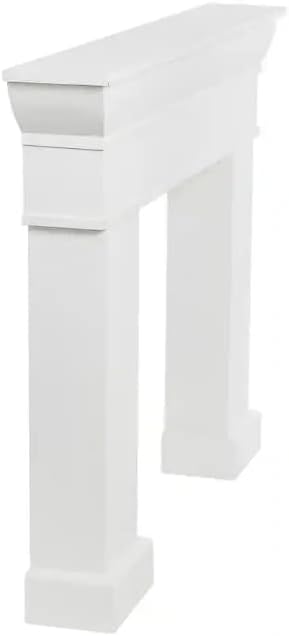 Creative CoOp Monolith Fireplace Mantel Dark Walnut FinishWhite