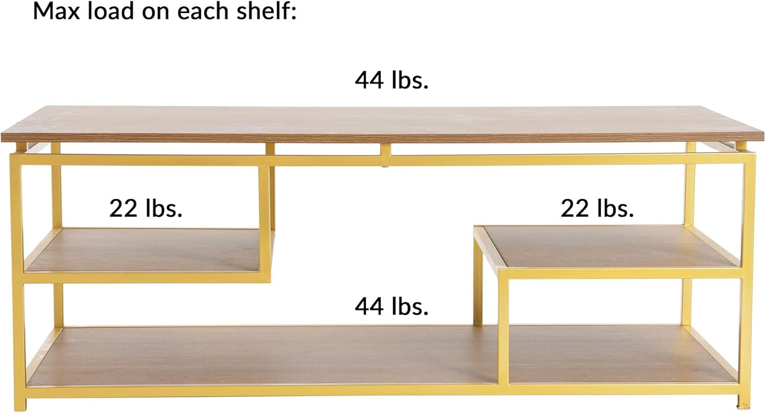 Creative CoOp MultiTiered Coffee Table Natural and Gold