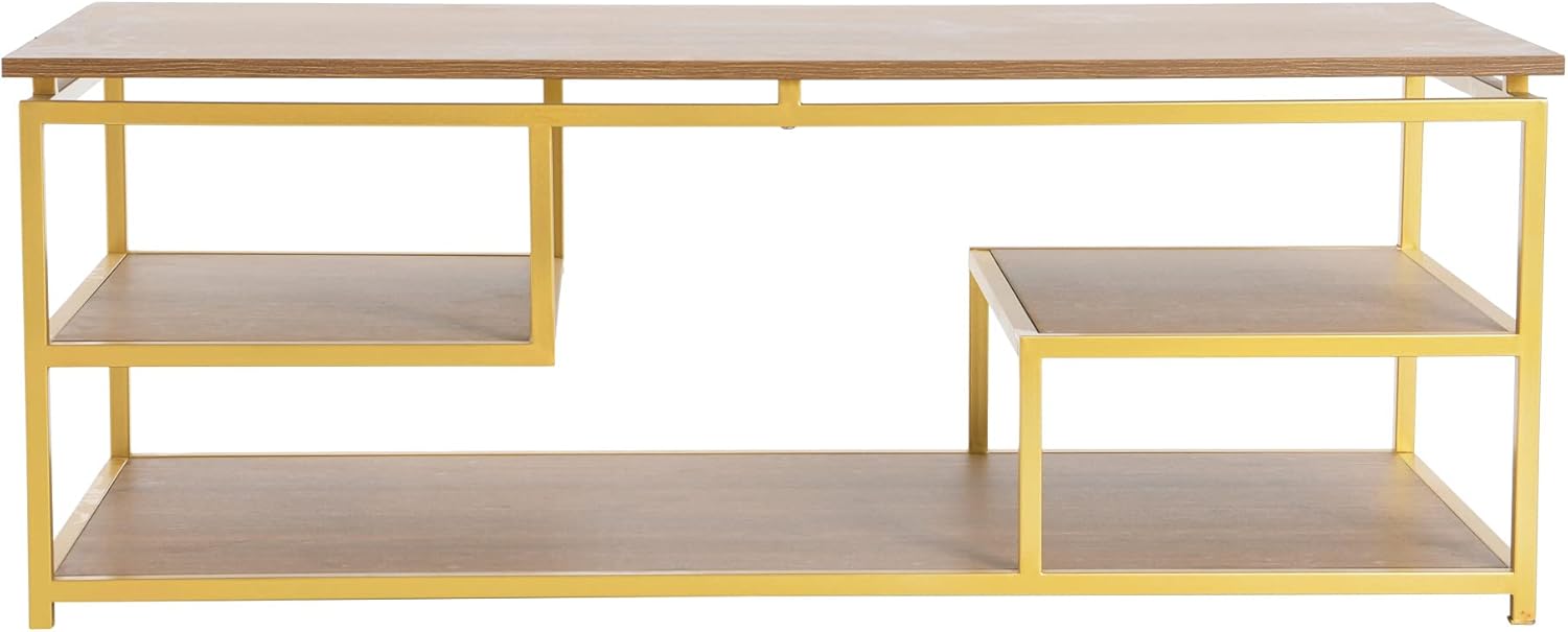 Creative CoOp MultiTiered Coffee Table Natural and Gold