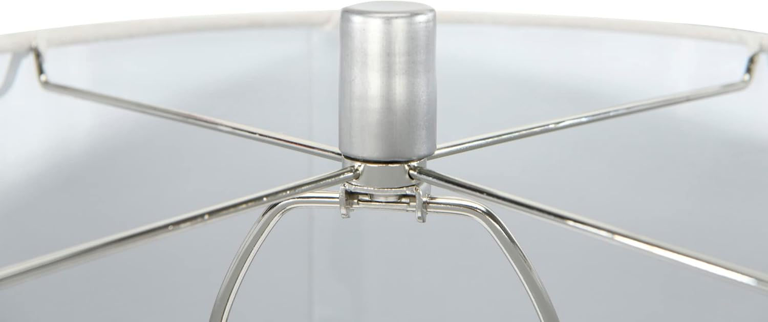 Creative CoOp Raw Concrete Imprinted Diamond Design and Metal Accents Table Lamp GreyLight Gray