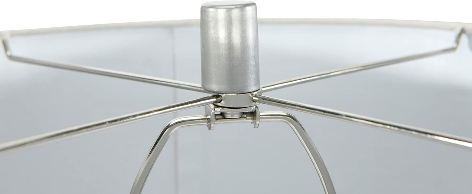 Creative CoOp Raw Concrete Imprinted Diamond Design and Metal Accents Table Lamp GreyLight Gray