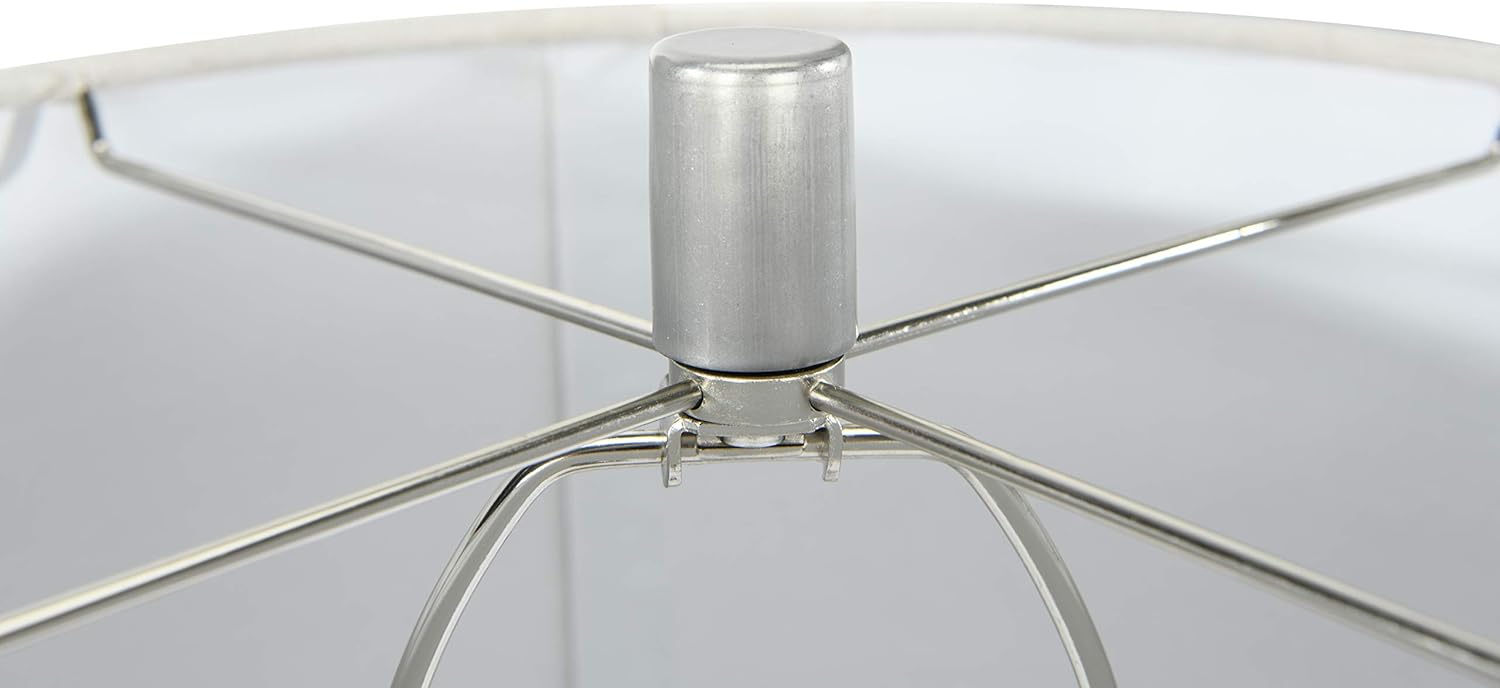 Creative CoOp Raw Concrete Imprinted Diamond Design and Metal Accents Table Lamp GreyLight Gray