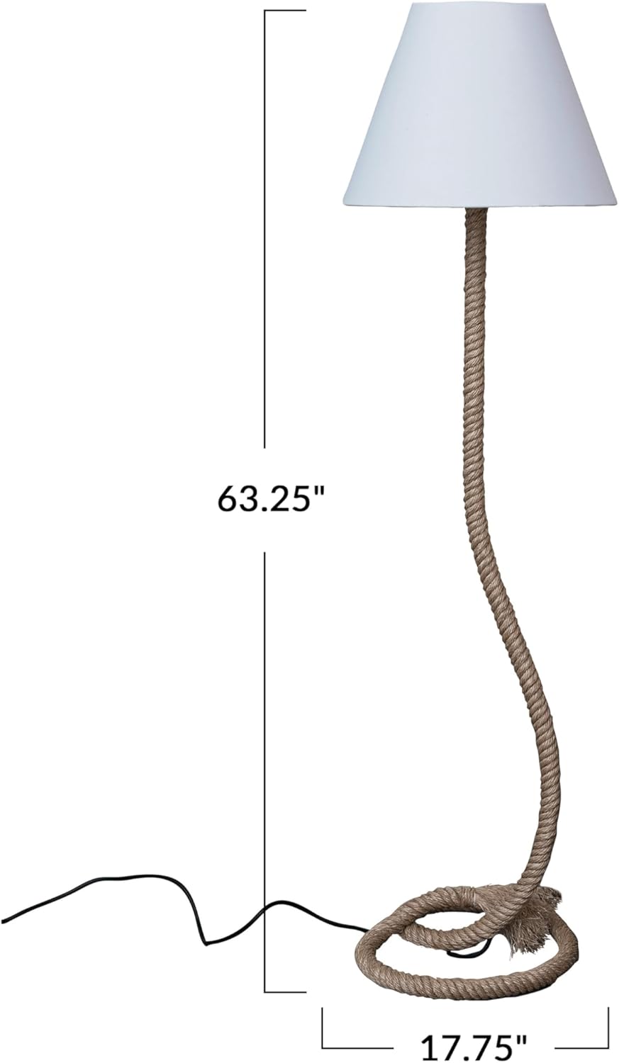 Creative CoOp Rope Indoor and Outdoor Table Lamp BrownFloor Lamp