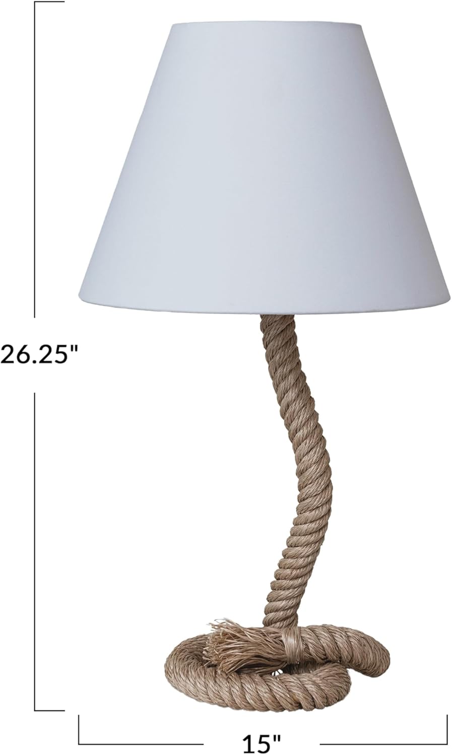 Creative CoOp Rope Indoor and Outdoor Table Lamp BrownTable Lamp