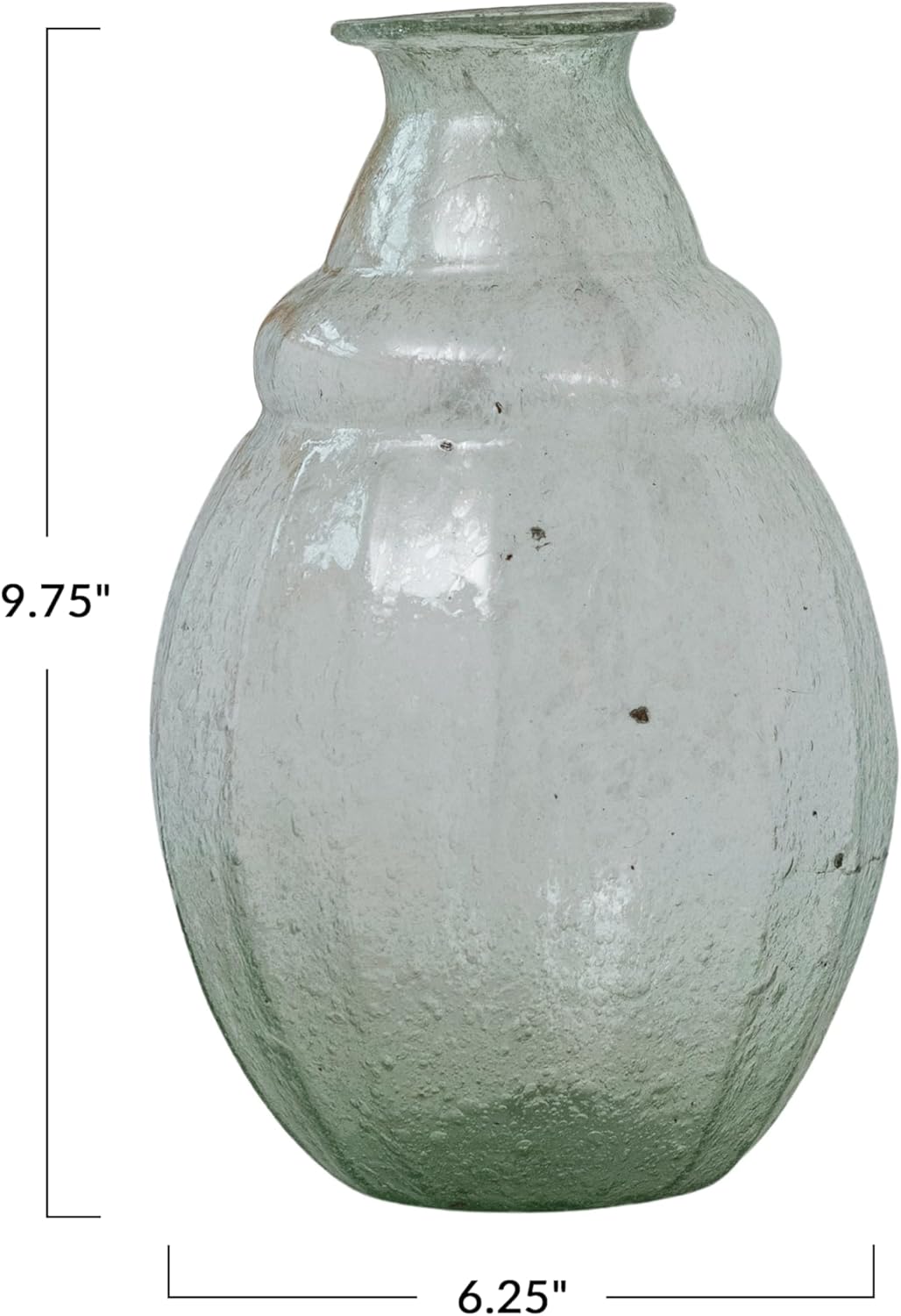 Creative CoOp Round Serene Glass Vase Light Green
