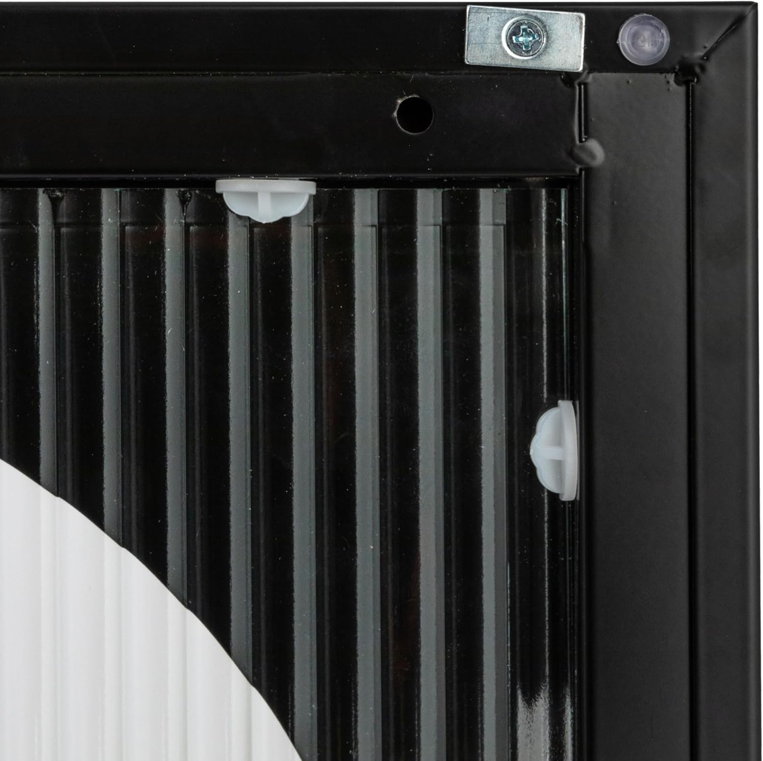 Creative CoOp Solstice Metal Cabinet with 2 Arched Glass Doors Dark GreenMatte Black